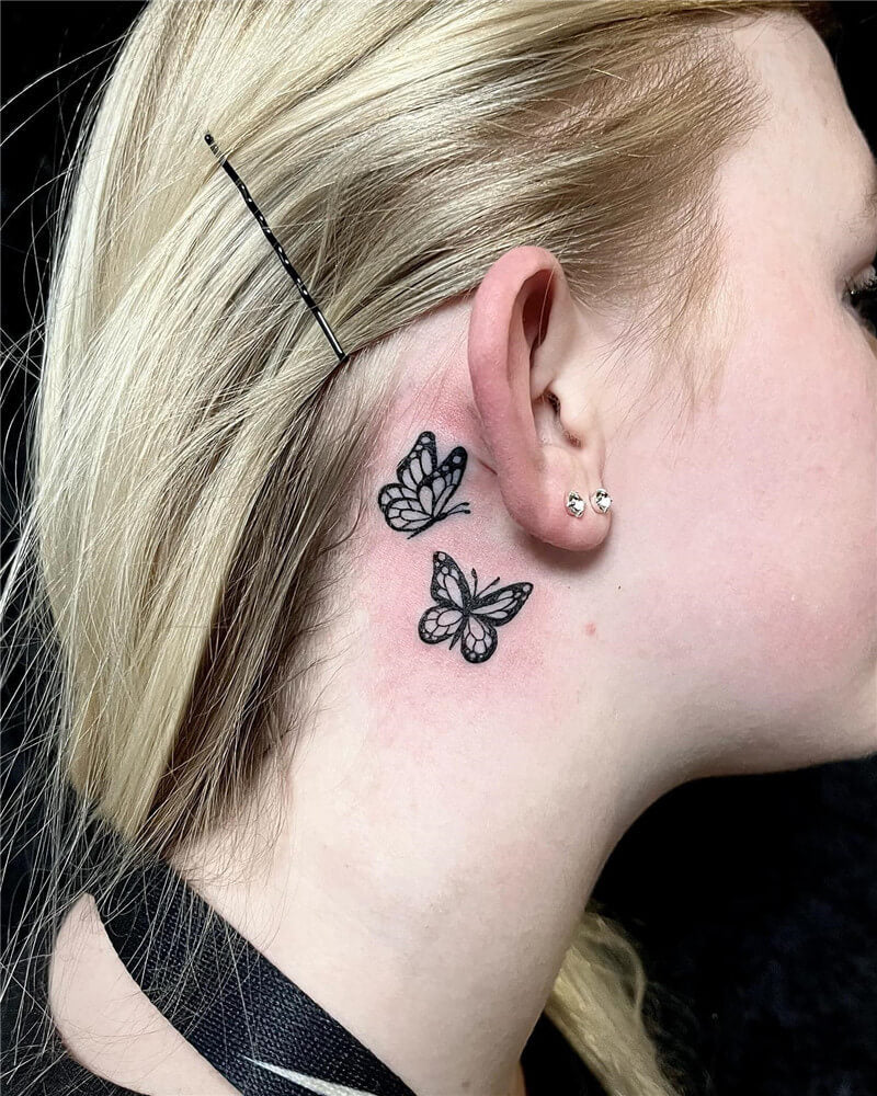 25 Behind the Ear Tattoos - Behind the Ear Tattoos for Women